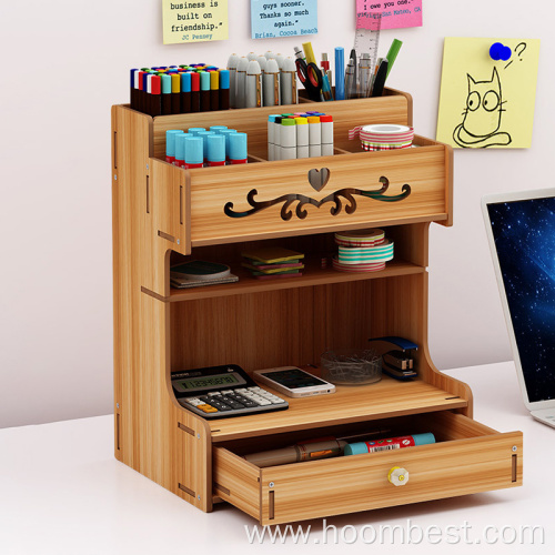 Desktop Stationery Storage with 9 Compartments